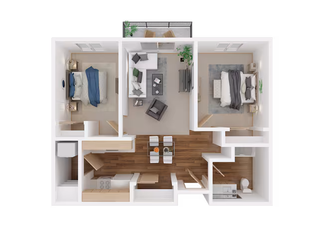2x1A AGE 55+ 137 floor plan